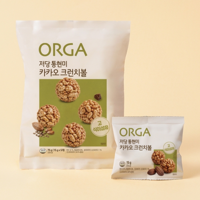 ORGA 저당 통현미 카카오 크런치볼
