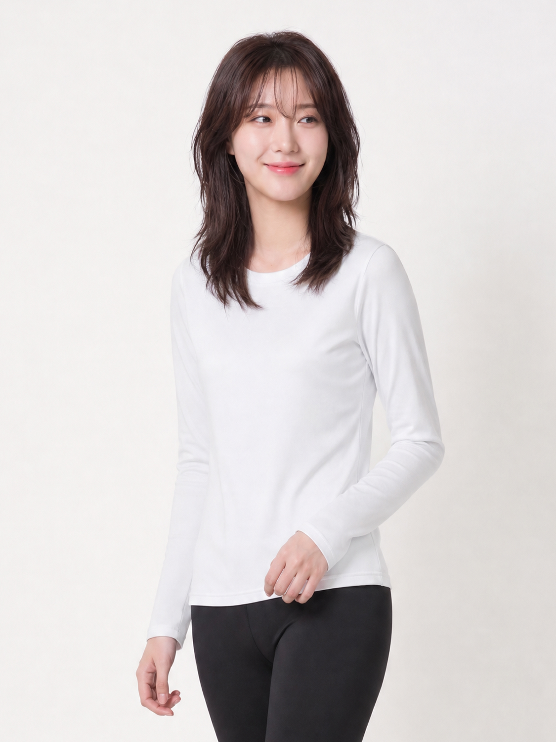 캡 내장 긴팔 티셔츠 M 화이트