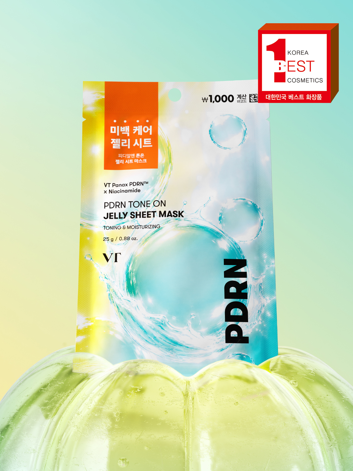 VT PDRN 톤온 젤리 시트 마스크 1매입
